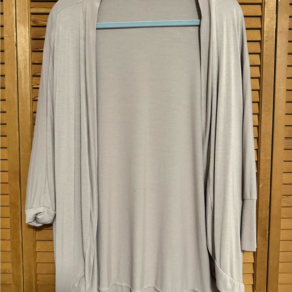 Small Taupe  Open Front Cardigan